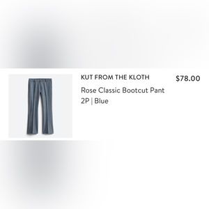 Bootcut/Wide-leg Pant | Kut From The Cloth
